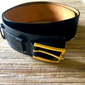 Club Monaco Black Leather Belt Size M